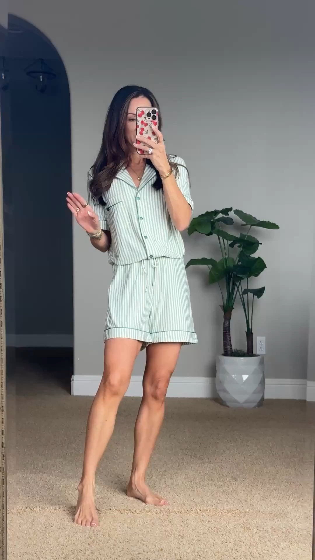 This striped pajama set is so soft, lightweight, and comfortable for summer nights. The relaxed fit keeps you cool while still looking cute, and it feels like a much more expensive set than the price tag. Perfect for lounging, slow mornings, travel, or gifting.

pajama set, summer pajamas, Amazon pajamas, matching sleep set, button front pajamas, lightweight sleepwear, cozy essentials, loungewear set, vacation packing, soft pajamas, sleepwear favorites, comfy outfit, bedtime essentials, EverydayHolly

#LTKOver40 #LTKPetite #LTKHome