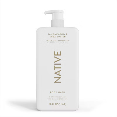 Native Body Wash Pump - Sandalwood & Shea Butter - 36 fl oz | Target