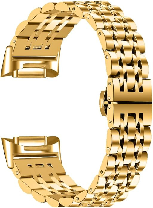 Band Compatible with Fitbit Charge 6 Band, Replacement Dressy Metal Bracelet Jewelry Watch Band f... | Amazon (US)