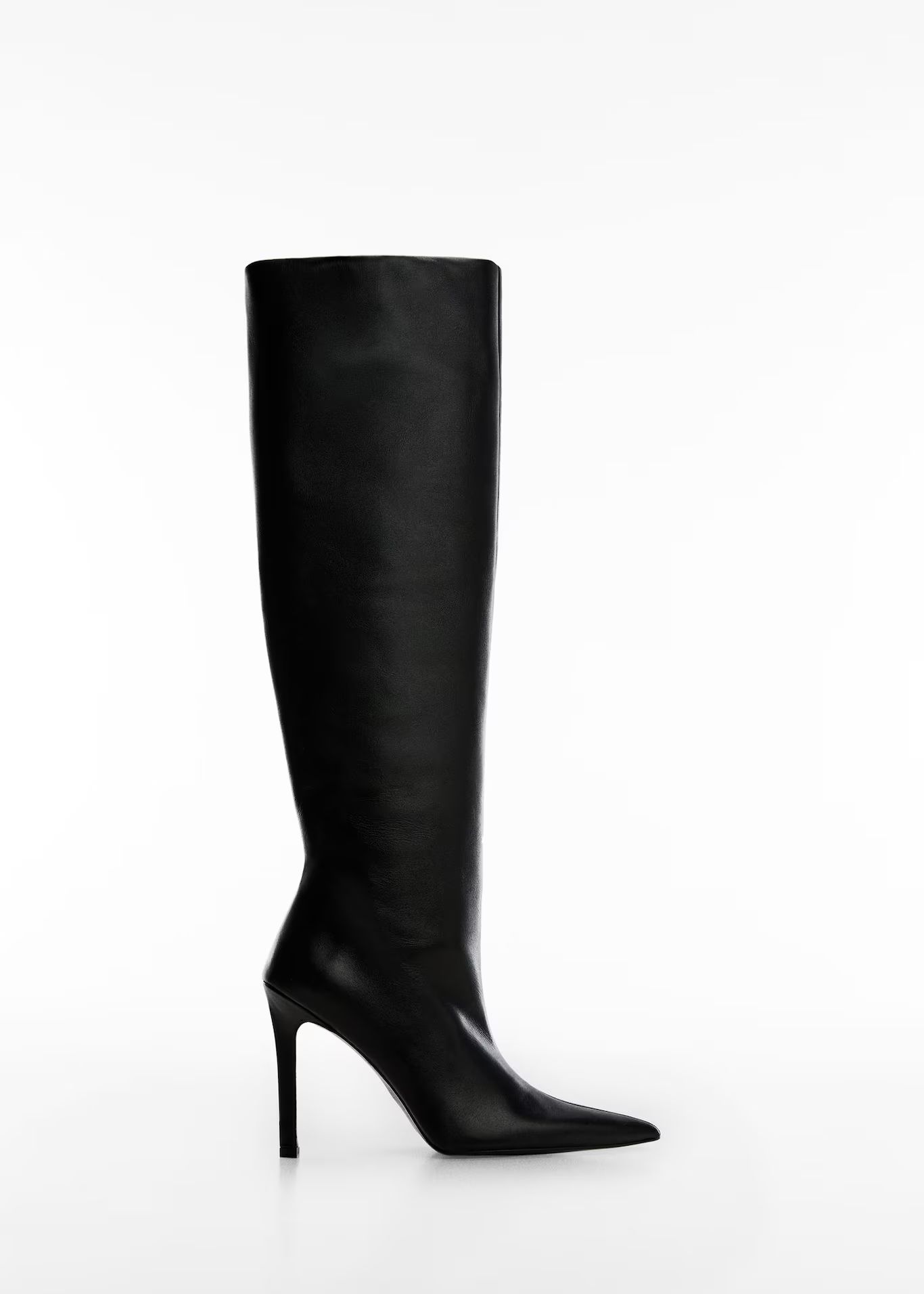 High heel leather boot | MANGO (UK)