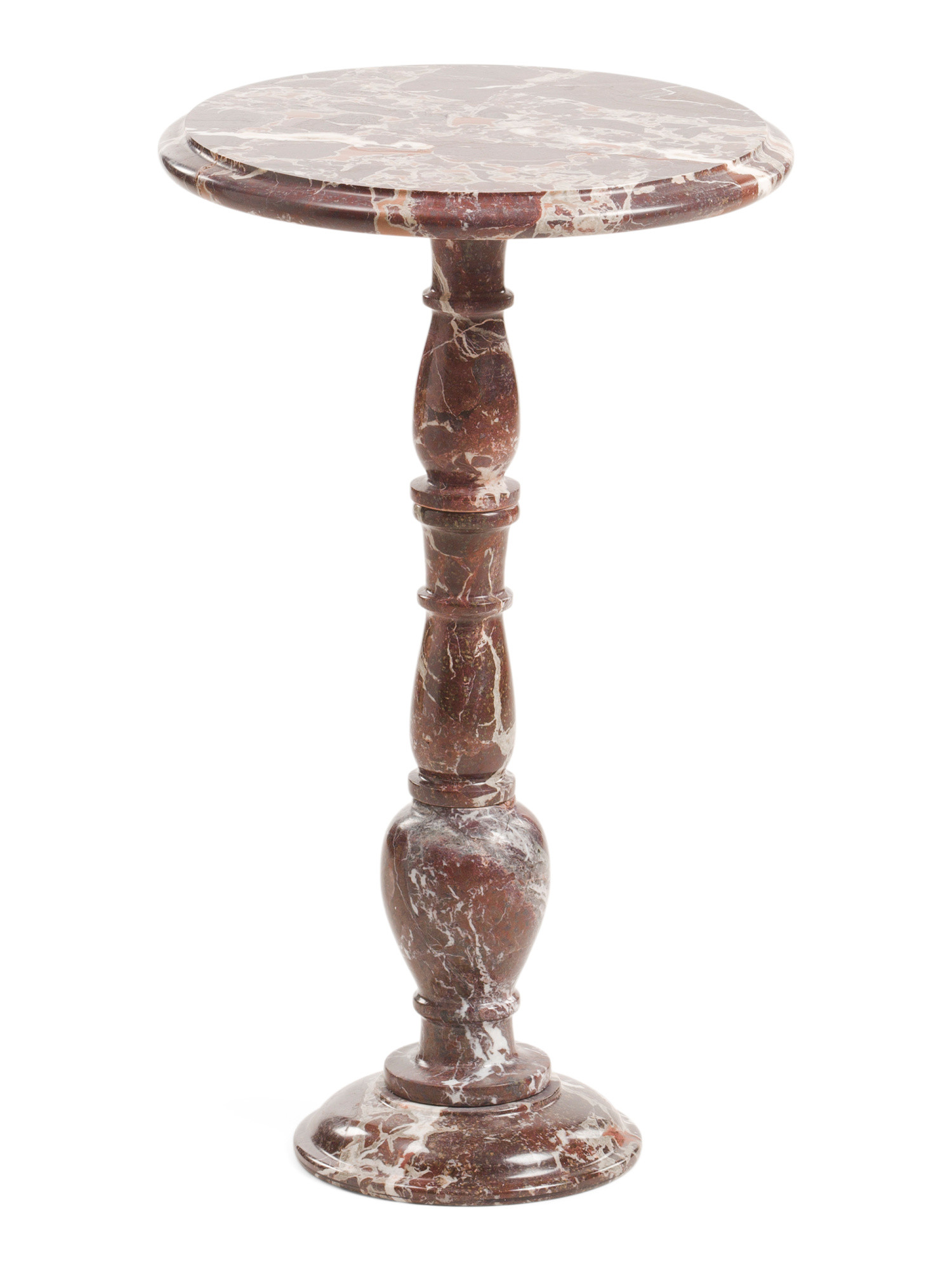 24in Solid Zebra Marble Accent Table | Furniture & Lighting | Marshalls | Marshalls
