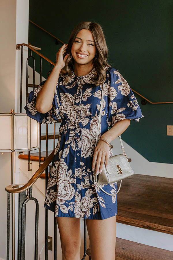 Rosewood Reverie Button Down Mini Dress | Impressions Online Boutique