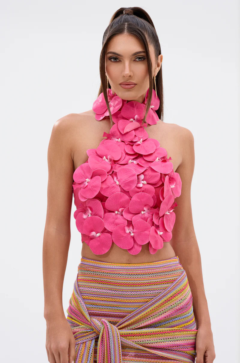 FLOWER BOMB TOP IN FUCHSIA | AKIRA