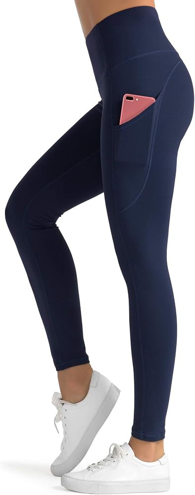 Dragon Fit High Waist Yoga Leggings with 3 Pockets,Tummy Control Workout Running 4 Way Stretch Yo... | Amazon (US)