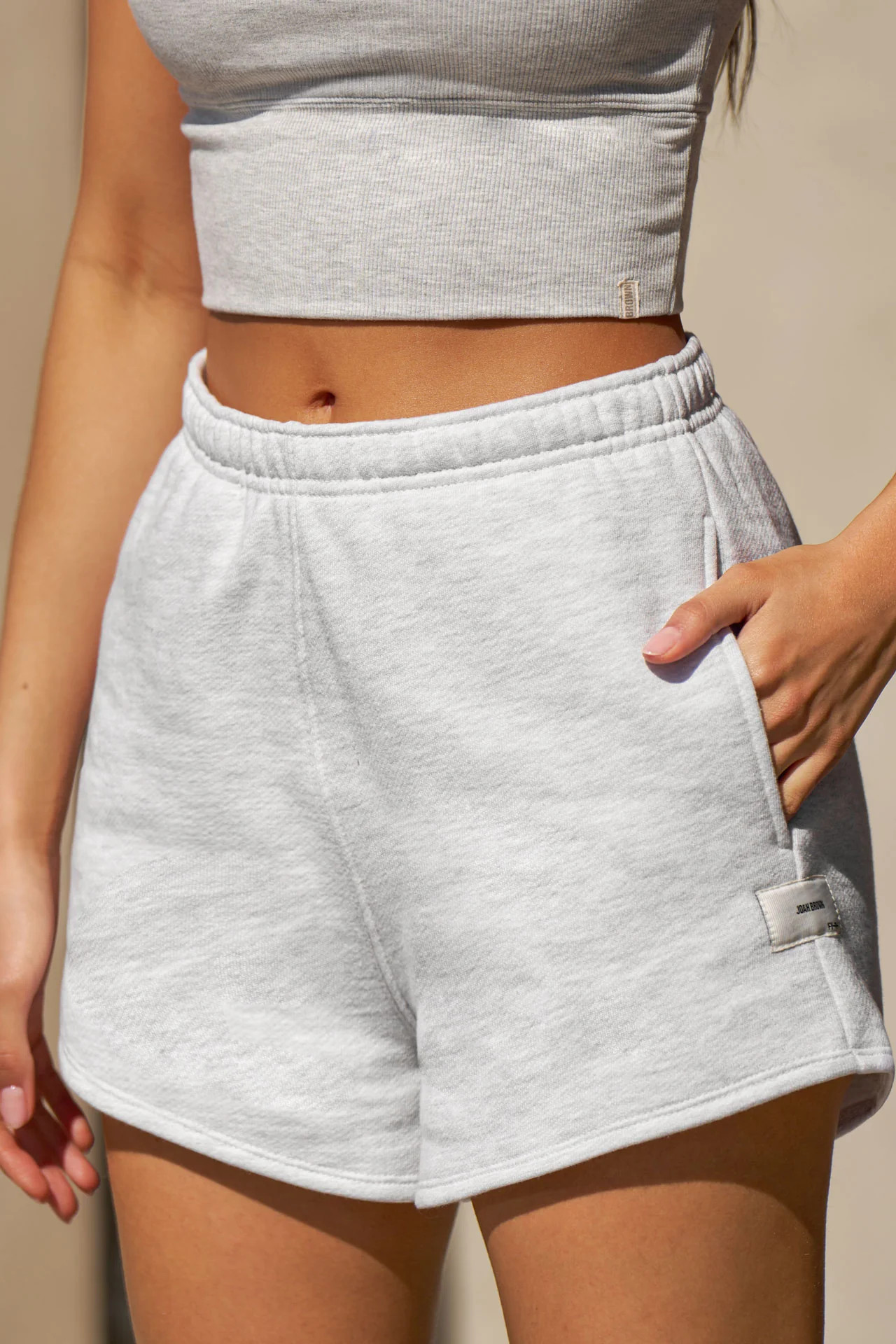 Classic Sweat Short - Pearl Grey French Terry | Joah Brown