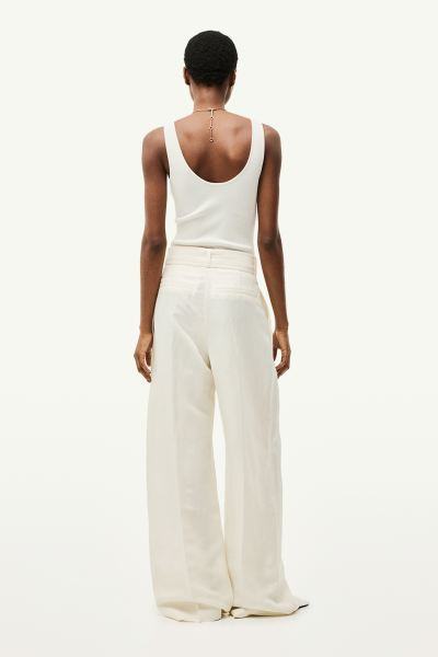 Knit Tank Top - White - Ladies | H&M US | H&M (US + CA)