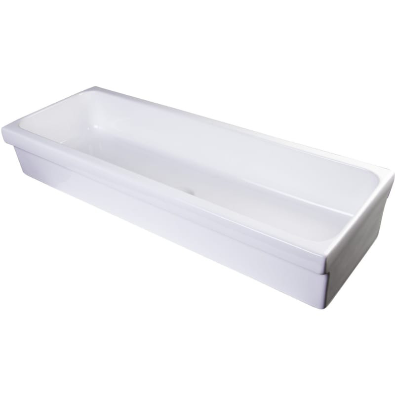 ALFI brand AB48TR 48" Fireclay Bathroom Trough Sink for Vessel or Undermount Ins White Fixture Lavat | Build.com, Inc.