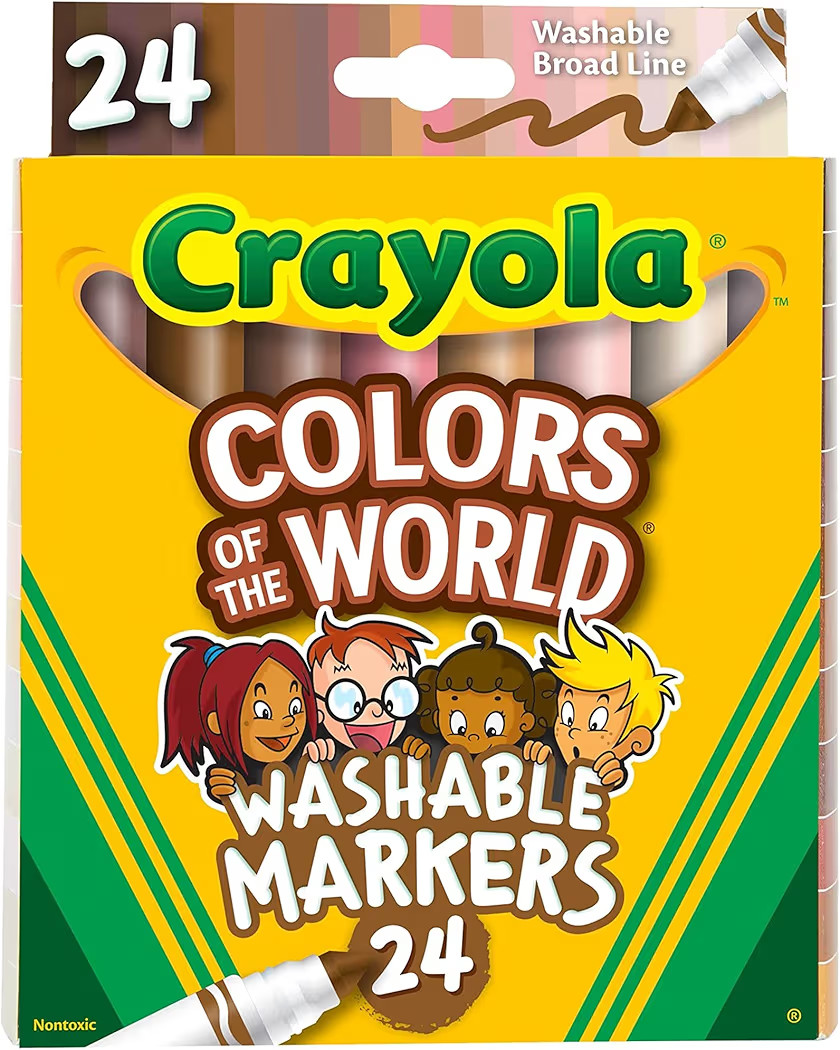 Crayola Colors of The World Markers (24 Count), Skin Tone Markers for Kids, Coloring Book Supplie... | Amazon (US)