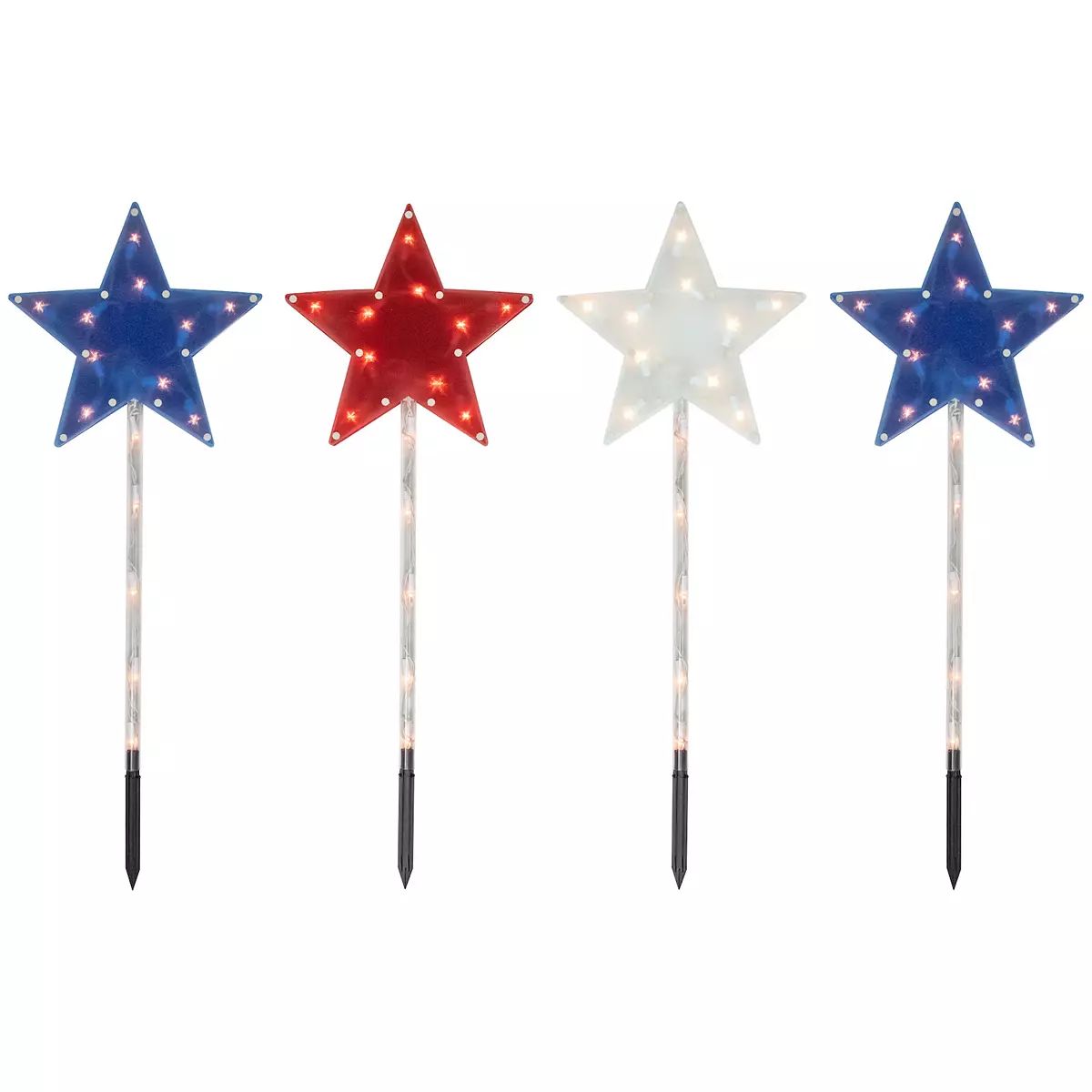 4-ct. Americana Stars 4th of July Pathway Marker Lawn Stakes | Kohl's