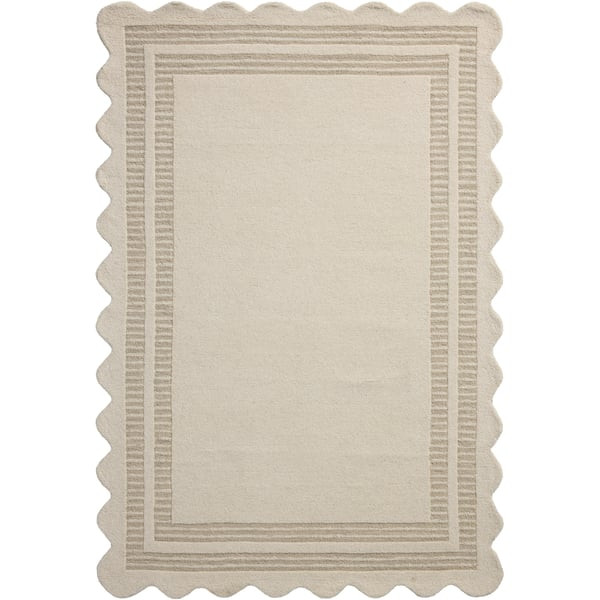 Scottie SCO-01 Ivory/Grey Wool Hand-Tufted Area Rug | Rugs Direct