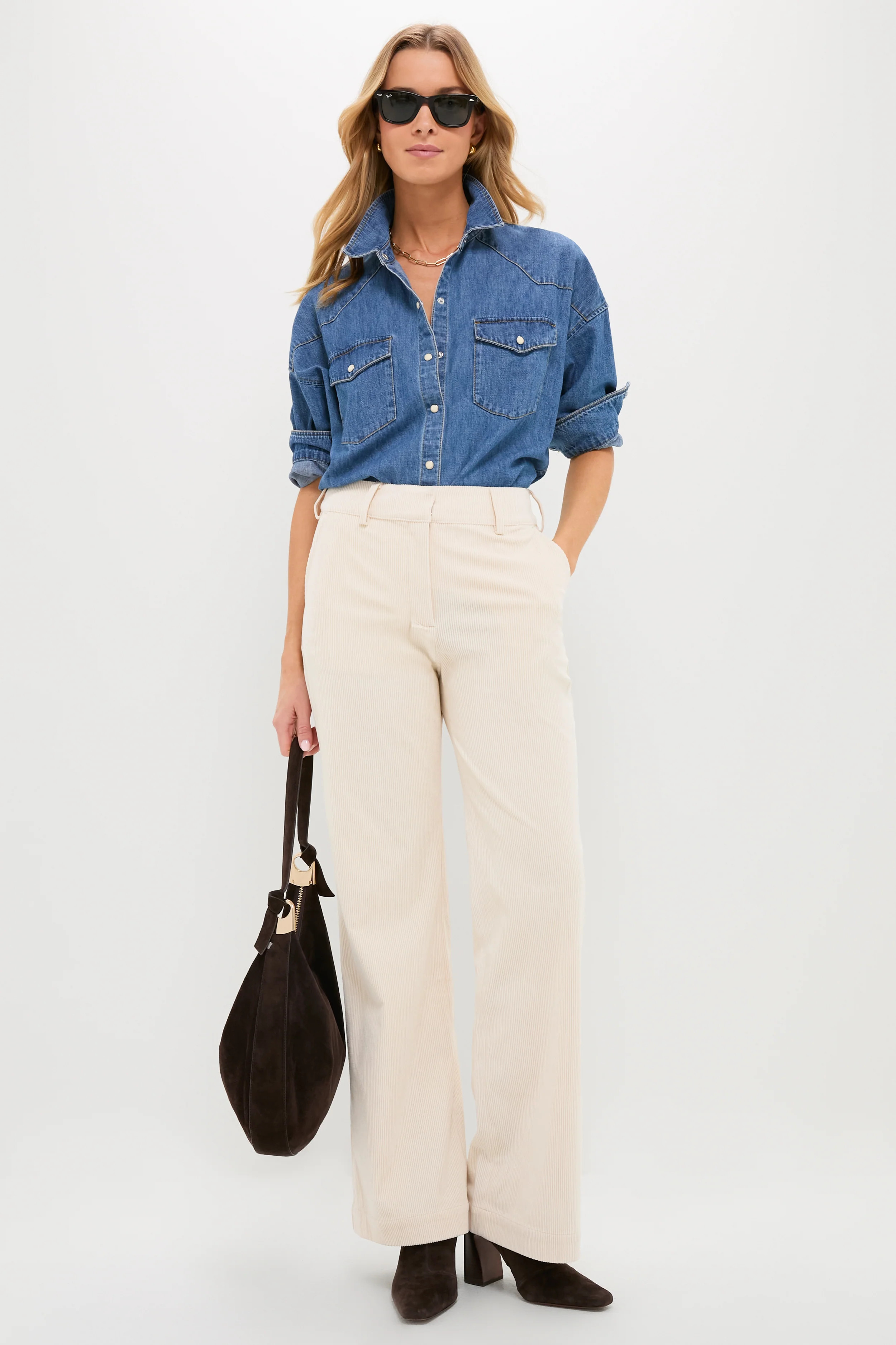 Cream Wide Wale Corduroy Hunter Pants | Tuckernuck (US)