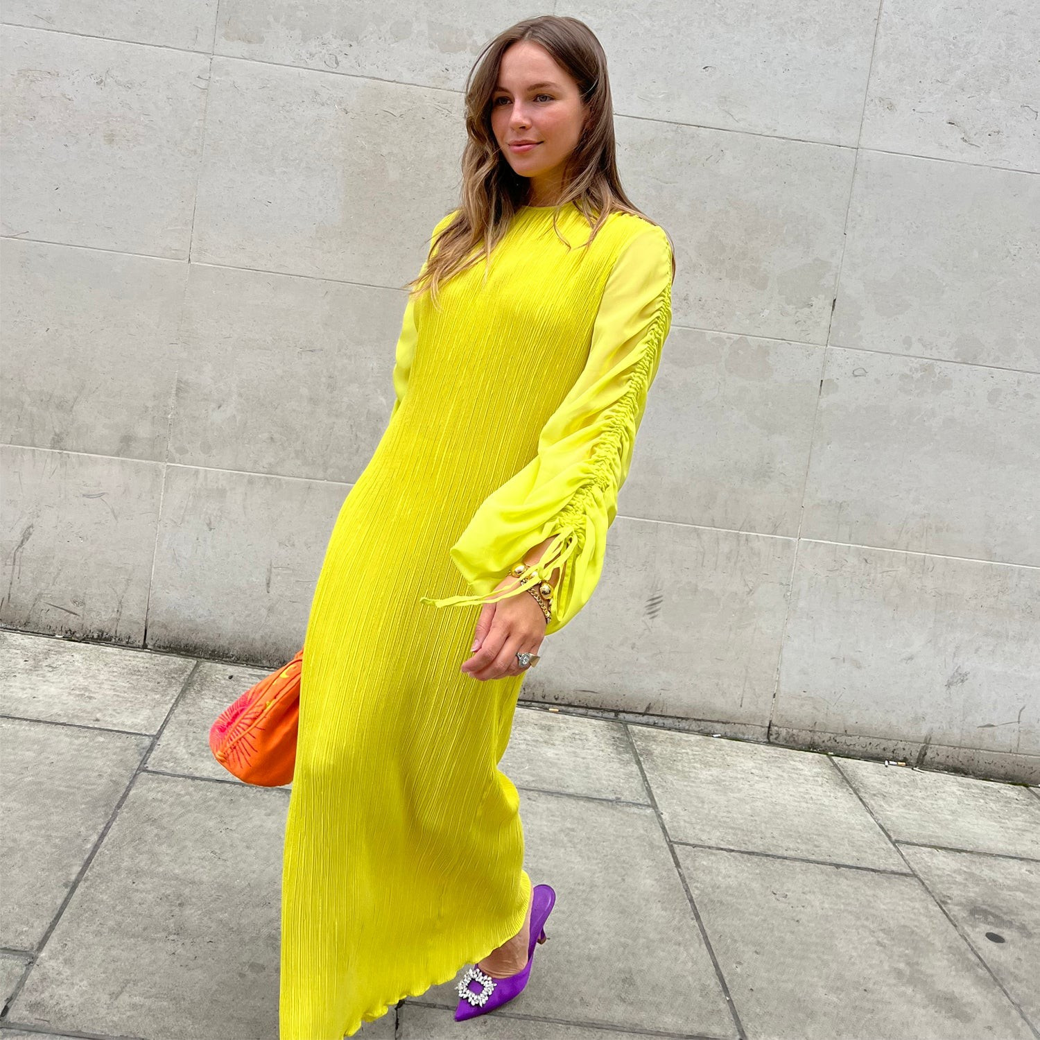 Lime Bon Plisse Dress | Never Fully Dressed (UK & IE)