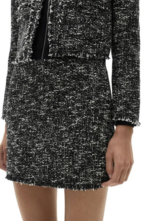 MANGO Tweed Miniskirt in Black at Nordstrom, Size Xx-Small | Nordstrom