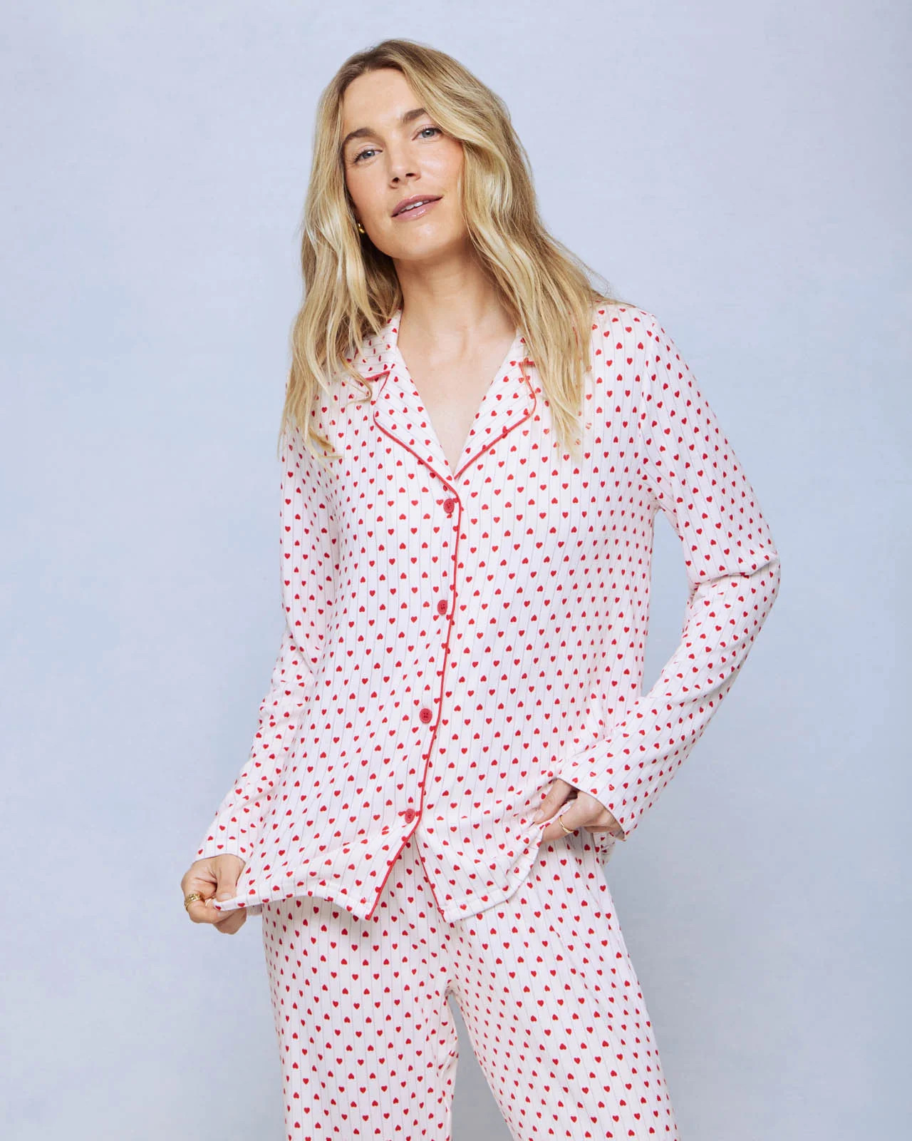 Splendid - Holiday Hearts Pillowsoft Pant and Long Sleeve Set - Holiday Hearts | Splendid