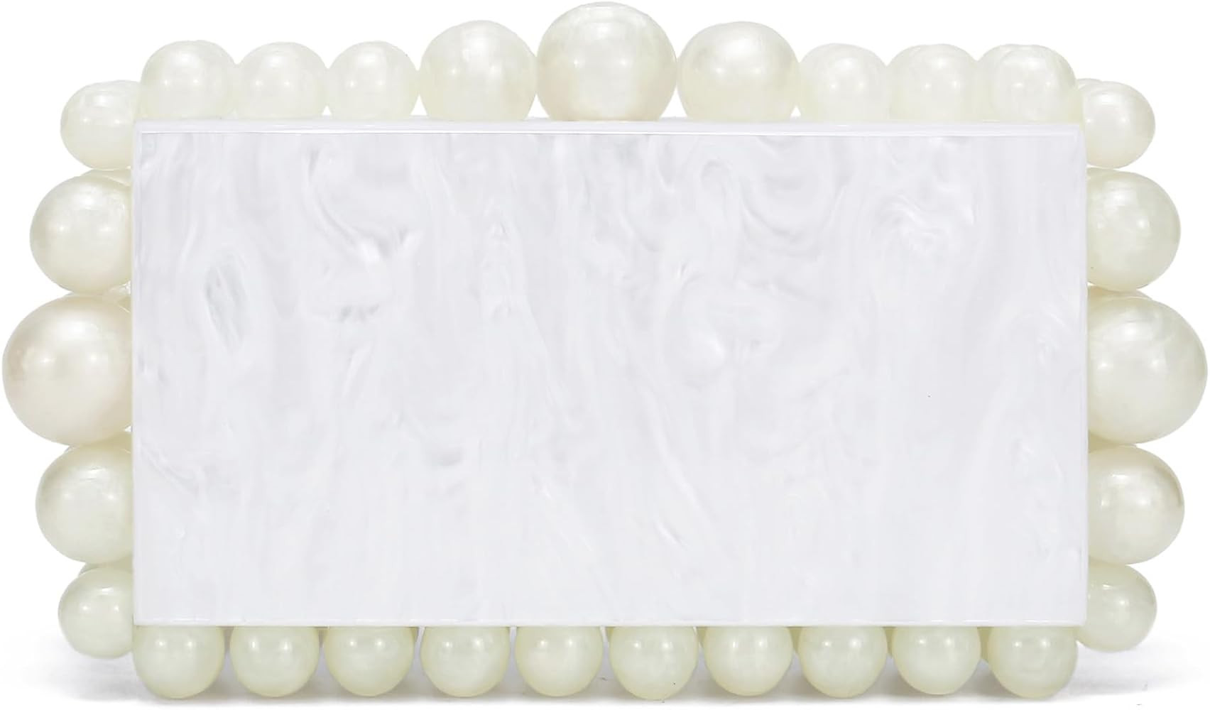 Acrylic Evening Clutch Bag for Women Marble Handbag Pearl Clutch Purses for Formal Wedding Prom | Amazon (US)