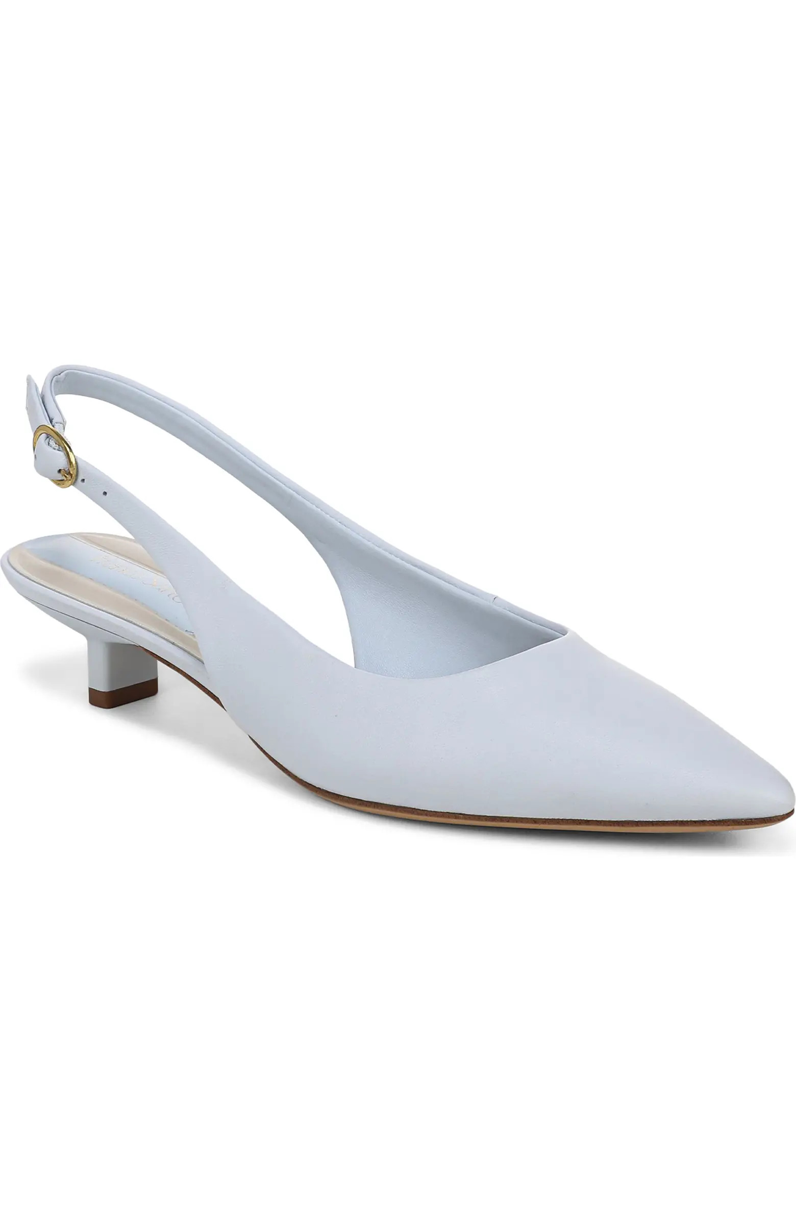 Pura Slingback Pointed Toe Kitten Heel Pump (Women) | Nordstrom