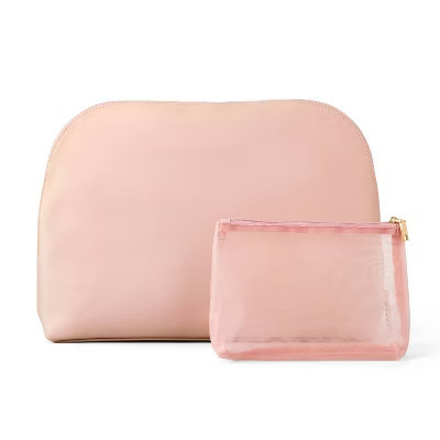 Sonia Kashuk™ Large Travel Makeup and Toiletry Bag Set - 2pc - Pink | Target