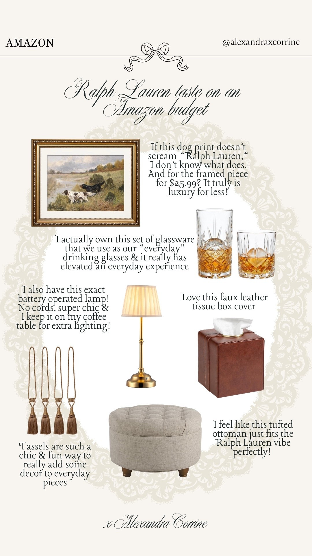 Ralph Lauren taste on an Amazon budget 🕰️🤎🧺🍂

Ralph Lauren home decor, Ralph Lauren aesthetic, fall decor, fall home decor, autumn aesthetic, chic fall home decor, bougie on a budget, amazon home decor finds

#LTKSeasonal #LTKHome