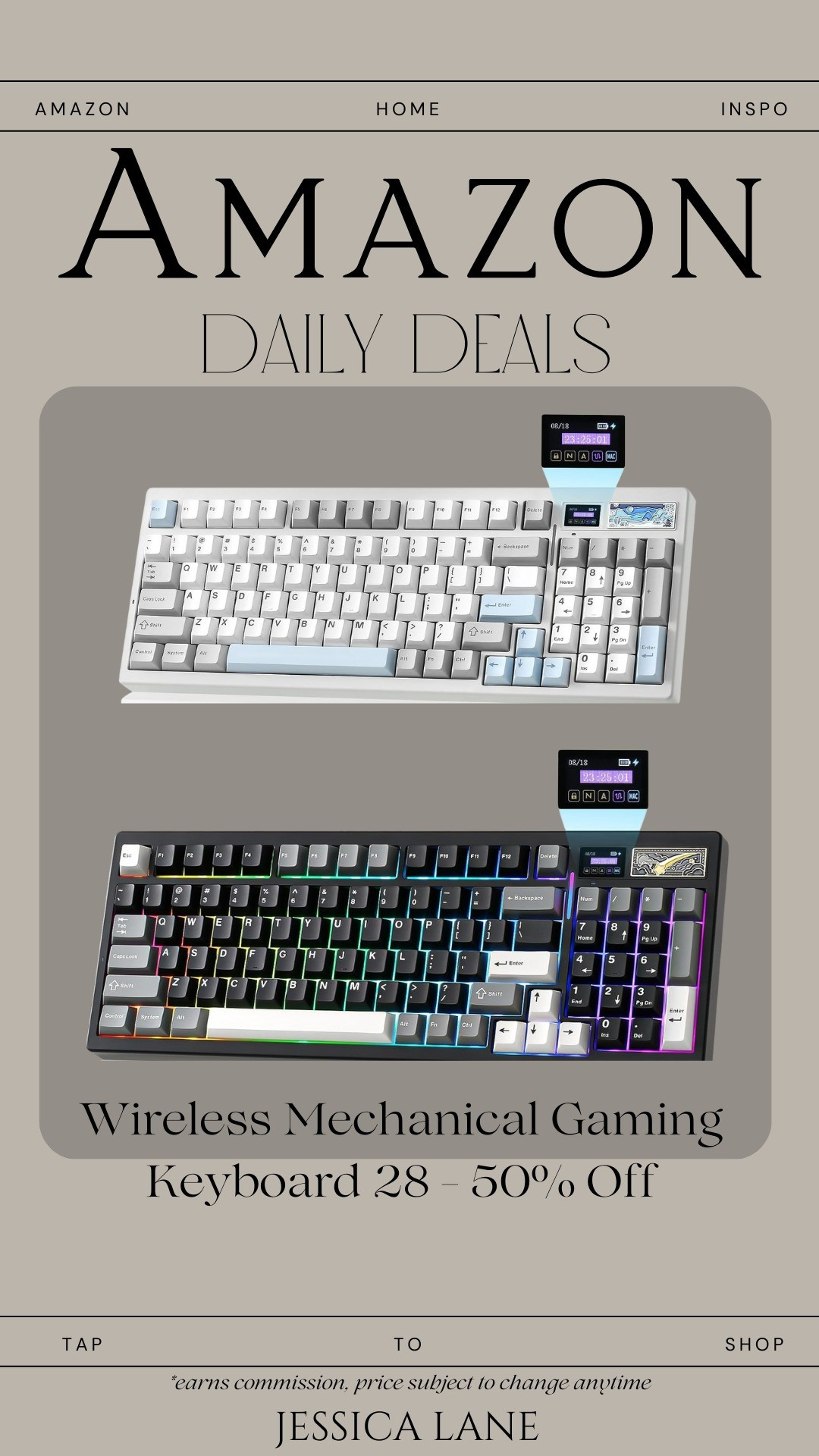 Satisfying clicks and a clean setup 🎮 This wireless mechanical keyboard is both functional and stylish.#DeskSetup #TechFinds #AmazonDeals

#LTKGiftGuide #LTKKids #LTKFindsUnder50