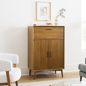 Mid-Century Bar Cabinet - Acorn | West Elm (US)