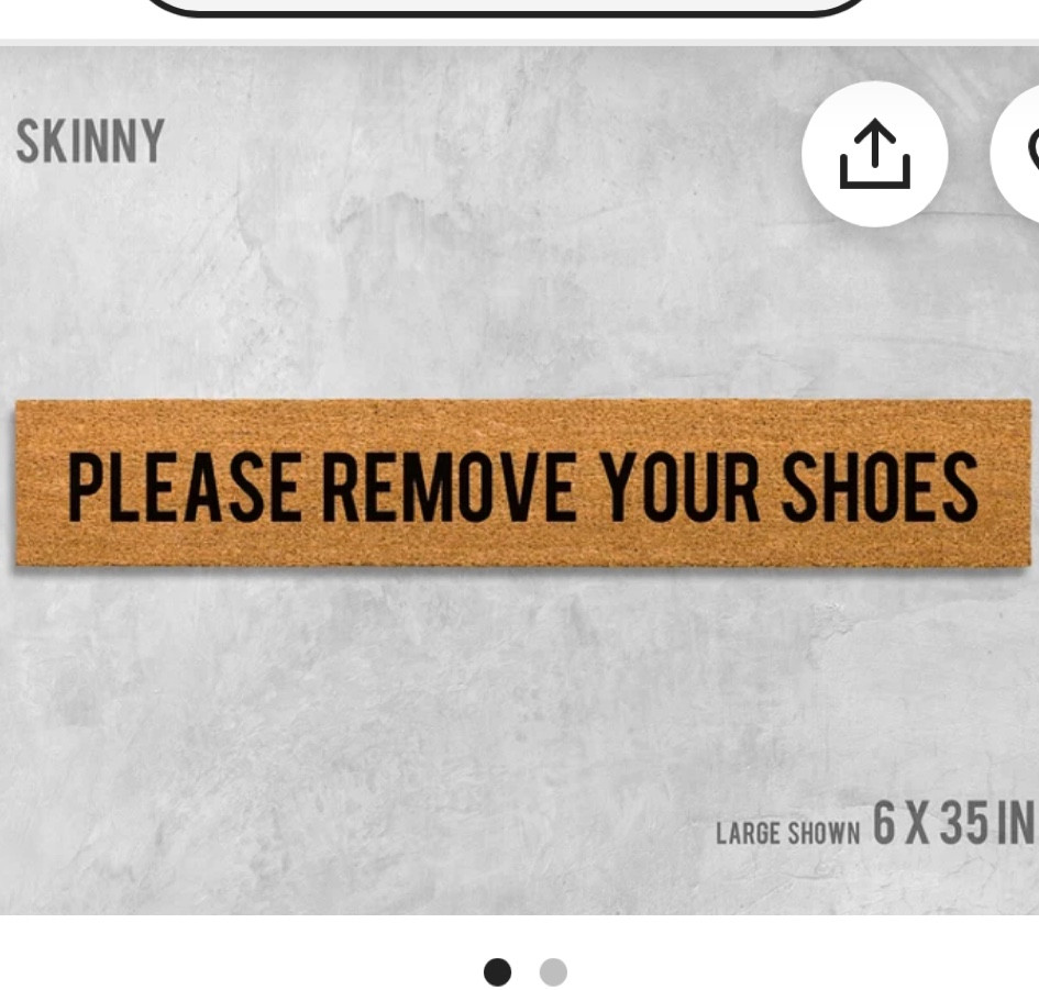 This is for all my people who hate when other people wear shoes in their house. I put this in my mudroom 🥰 I did buy multiple too for all other entry points 🙈 
Welcome mat.
No shoes mat.
Etsy finds.
Home finds.
Mudroom finds.
Gift for a clean freak.

#LTKGiftGuide #LTKhome #LTKunder50