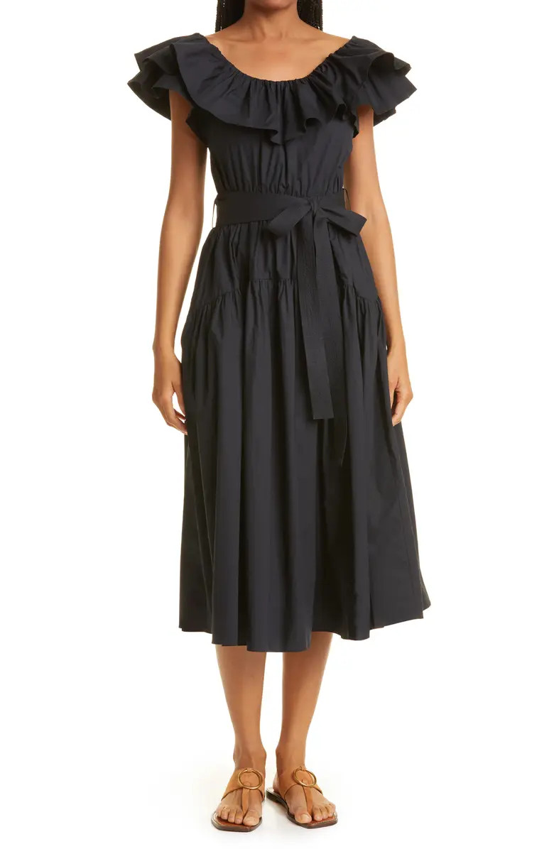 Ulla Johnson Amira Ruffle Poplin Dress | Nordstrom | Nordstrom