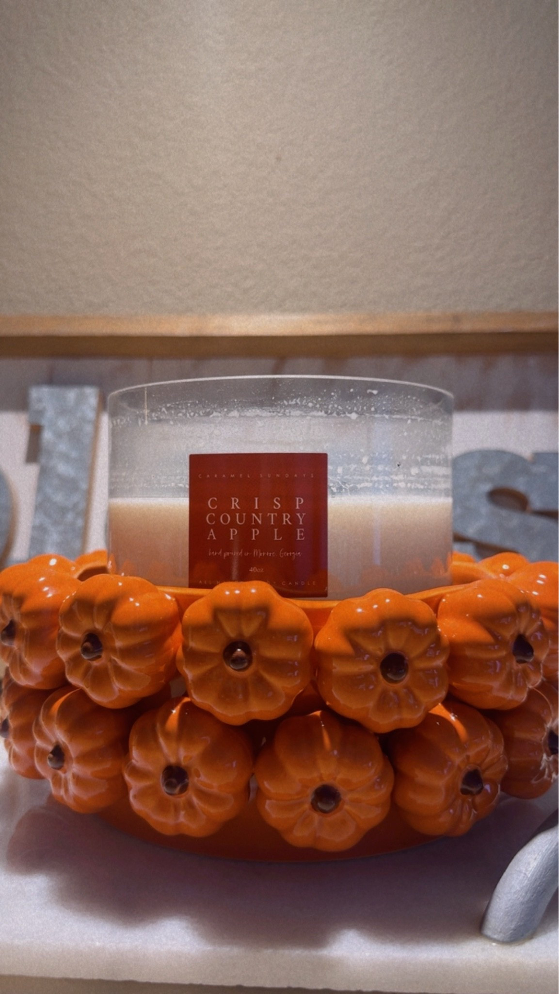 The cutest pumpkin candle holder 🎃🍂🍁

#LTKHome #LTKSeasonal #LTKmomlife