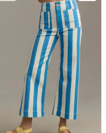 New At Anthropologie! Striped spring pants 

#LTKSeasonal