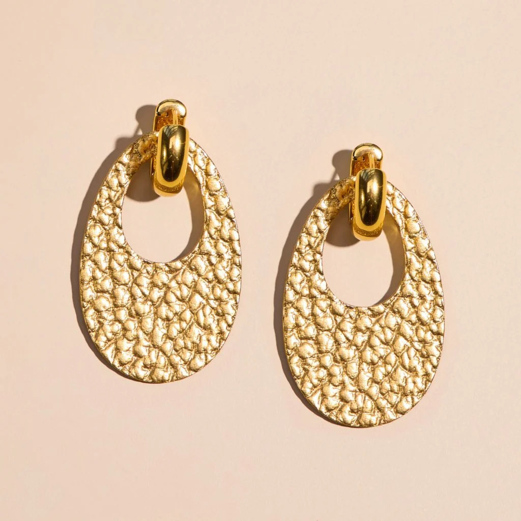 Hammered Gold Olivia | Nickel and Suede