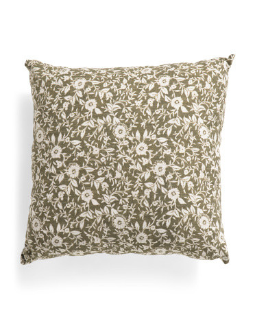 20x20 Washed Printed Cotton Blend Slub Pillow | Marshalls