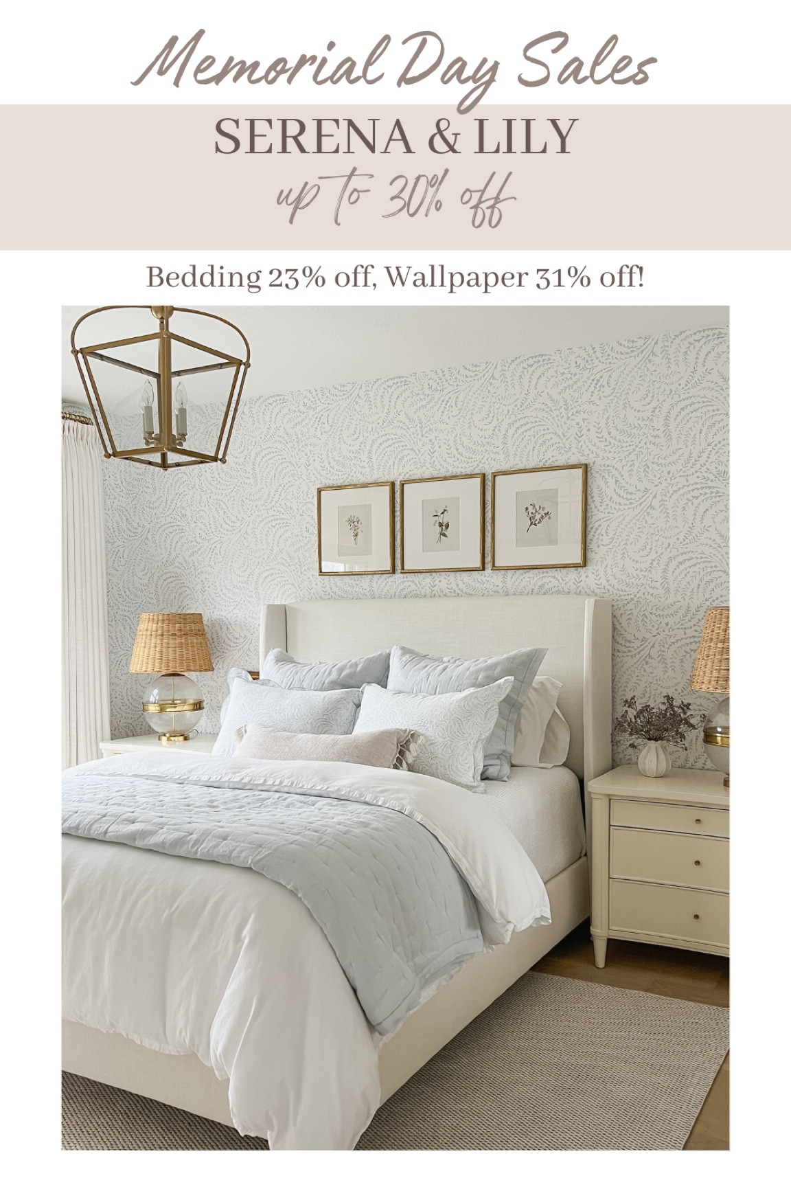 Serena and Lily Memorial Day sale! 

Bedding sale, guest room, bedroom, wallpaper, home decor, nightstands 

#LTKHome #LTKStyleTip #LTKSaleAlert