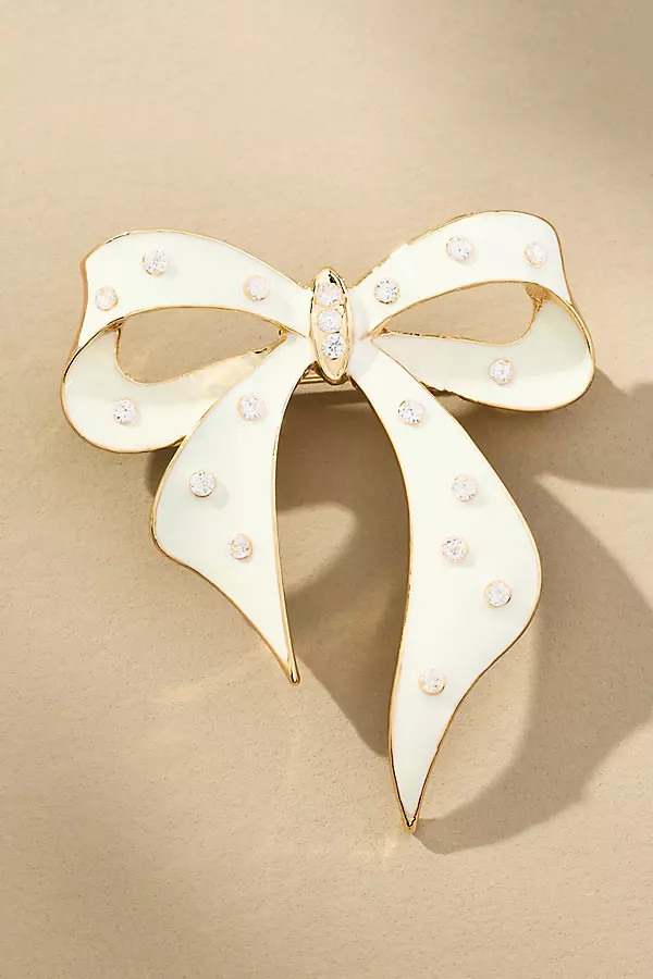 Crystal Bow Brooch | Anthropologie (US)