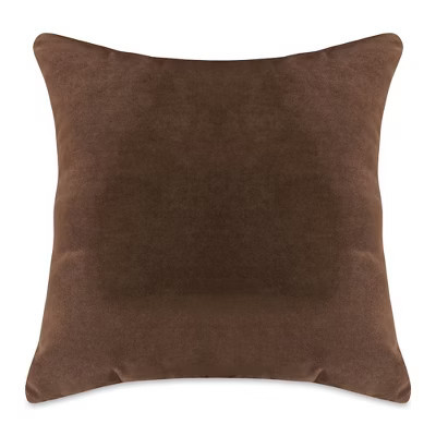 Majestic Home Goods,Pillow 20x20 Faux Suede Dark Brown | Target