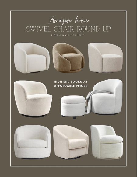 Shop my Amazon home designer look swivel chair round up!

#LTKhome #LTKstyletip #LTKsalealert