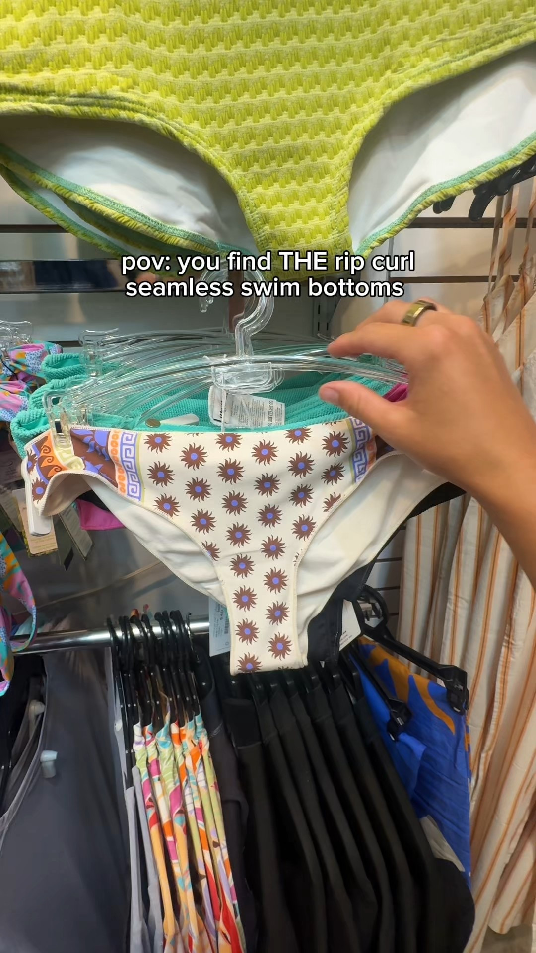 the COMFIEST and most flattering swim bottoms EVER! I found these at a local surf shop but linked online stores that sell them. 

Runs true to size and they don’t slip down plus they are double lined! 

#LTKSaleAlert #LTKSwim #LTKFindsUnder50