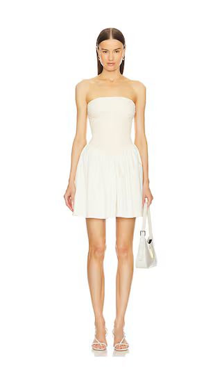 Stacci Mini Dress in Beige & Cream | Revolve Clothing (Global)