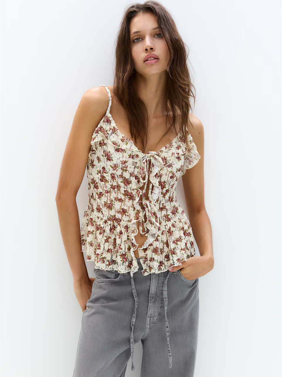 Pull&Bear Top in Ecru | ABOUT YOU | ABOUT YOU (DE)