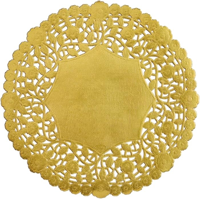 Gold Foil Lace Doilies 10-inch 25 pack | Amazon (US)