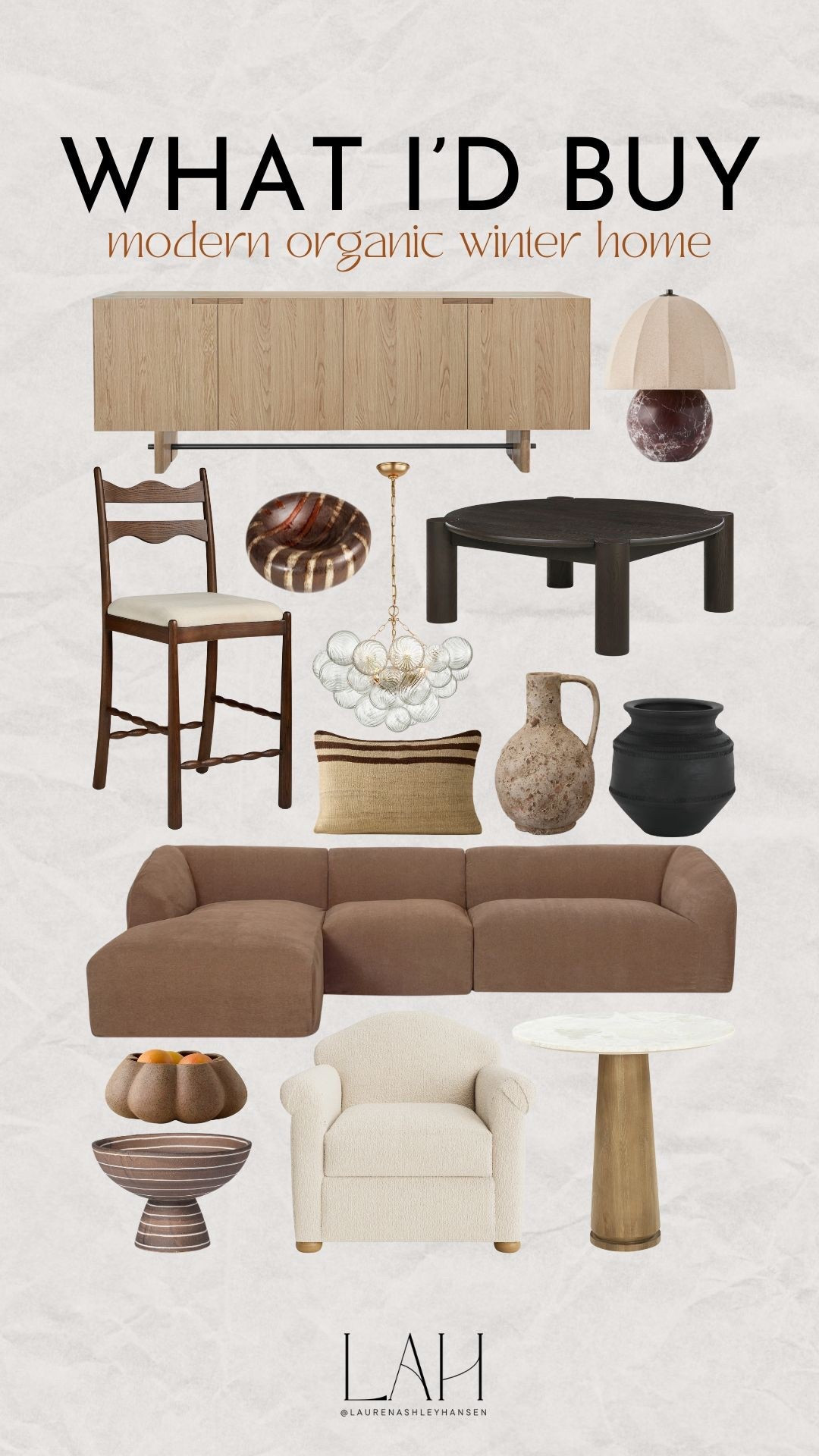 With the holiday season nearly over, so many of us will be craving change. I’m loving these modern organic finds from Lulu & Georgia. The perfect mix of texture, tone, and shape. 

#LTKHome