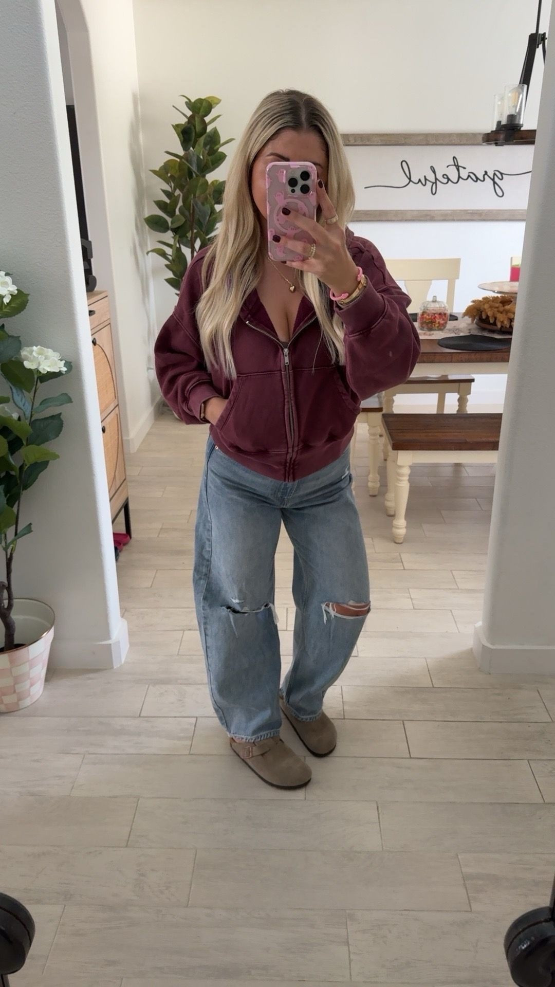 Fall outfit on sale
Jacket m
Barrel jeans 4 short
Birkenstock clogs tts

#LTKShoeCrush #LTKSaleAlert #LTKFindsUnder100