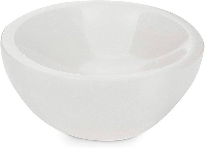 Himalayan Glow WBM Selenite Crystal Bowl - 4 Inch for Smudging, Healing and Recharging Crystals, ... | Amazon (US)