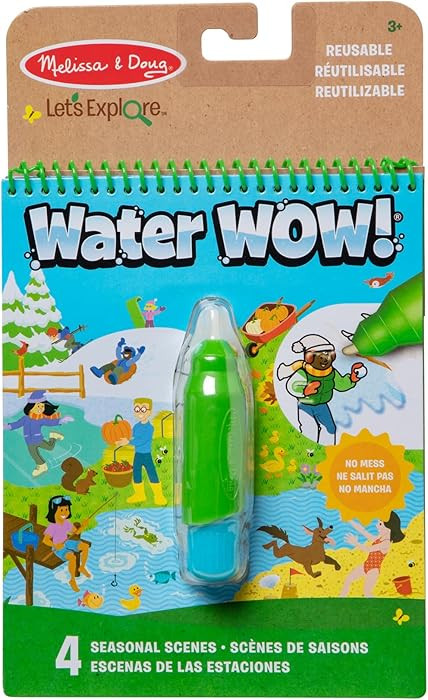 Melissa & Doug Let’s Explore Water Wow! Seasons Water-Reveal Pad – Reusable On The Go Travel ... | Amazon (US)