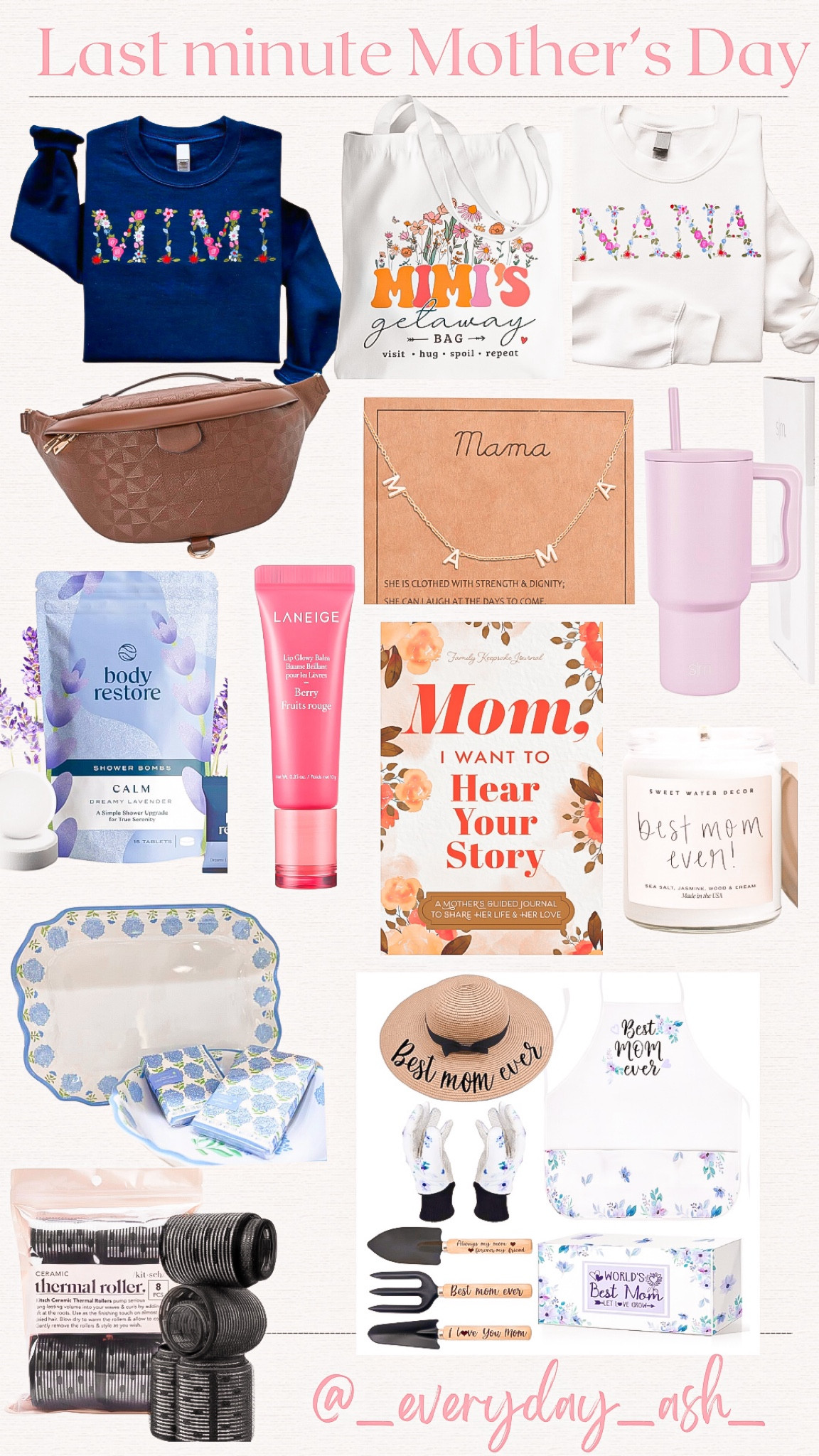 Last minute Mother’s Day gifts 🎁

Amazon finds, Amazon gifts , Mother’s Day gifts , belt bag, brown belt bag, Mimi sweatshirt, mama gifts, personalized gifts, nana sweatshirt, nana gifts, mama necklace, purple tumbler, coffee mug, shower steamers, books for mom , laneige lip mask, mom candle, serving tray, gifts for her, gifts for mom, hair curlers 

#LTKGiftGuide #LTKBeauty #LTKFindsUnder50