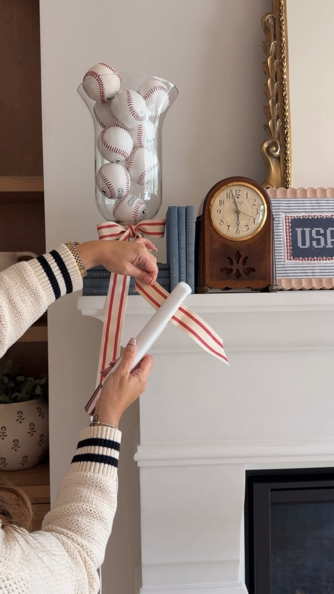 Baseballs for summer decor will forever feel nostalgic to me ⚾️🇺🇸 Like the kind of summer that ended when the street lights came on… and The “Sandlot” on repeat.

#LTKSeasonal #LTKHome #LTKmomlife