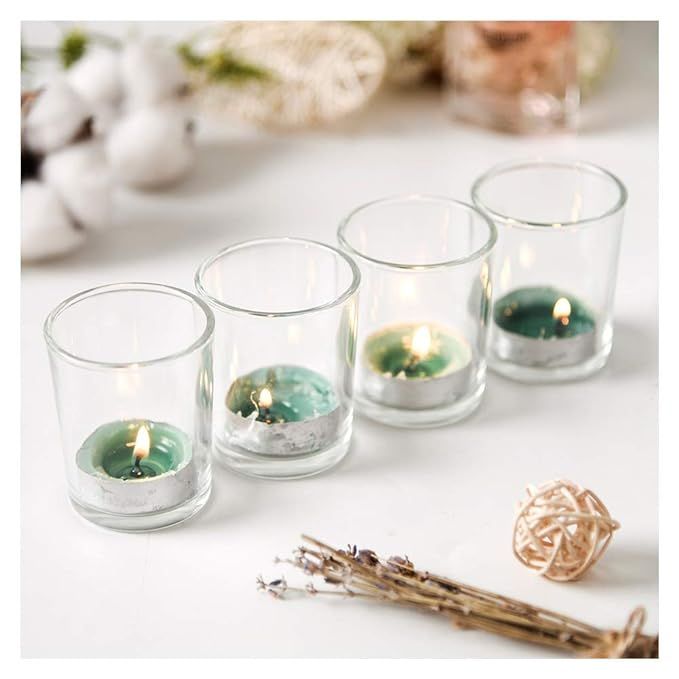 Supreme Lights Glass Votive Candle 12 Pack Tealight Holder Clear | Amazon (US)
