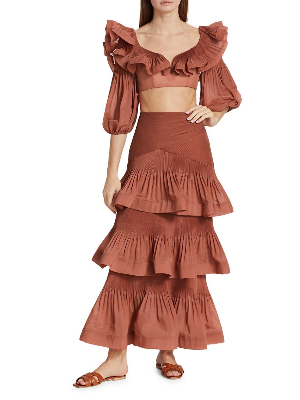 Tiered Pleated Maxi Skirt | Saks Fifth Avenue