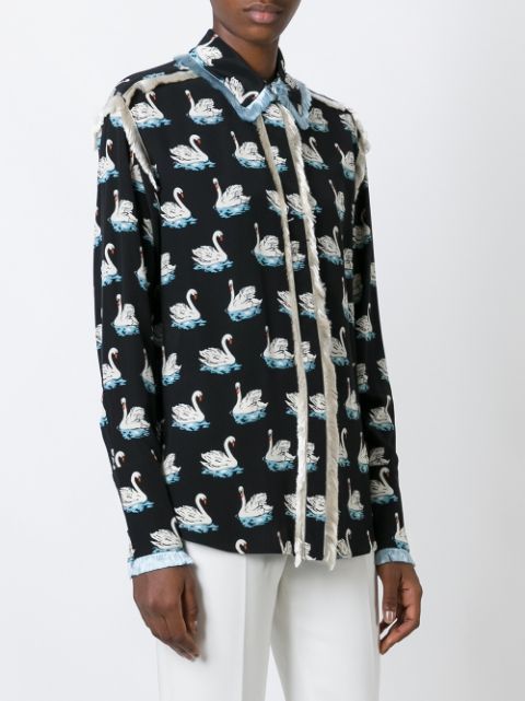 swan print shirt | FarFetch US