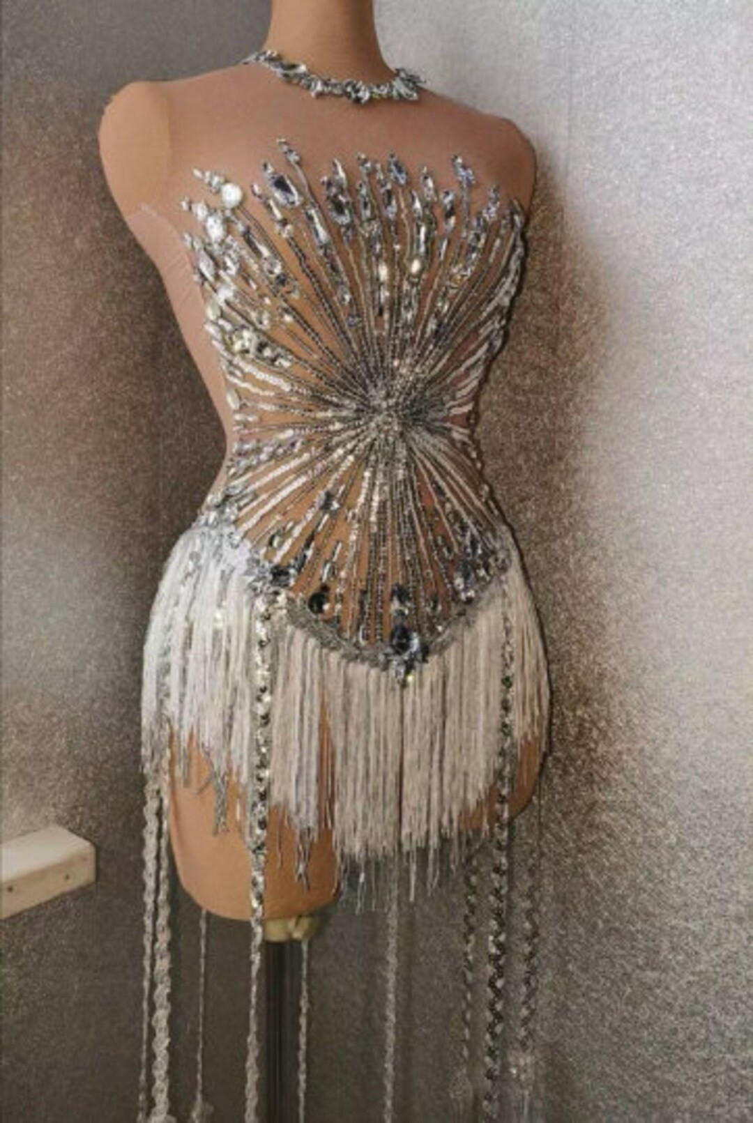 Sequin Leotard/ Crystal Embellished Leotard. - Etsy | Etsy (US)