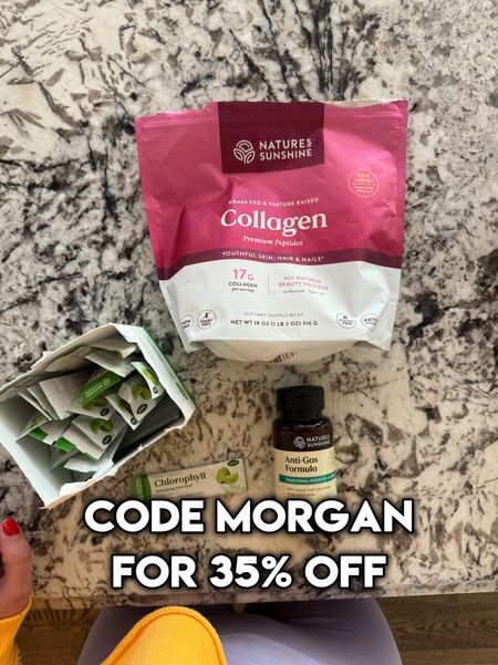 My 3 fave supplements. ⭐️ code MORGAN works for 35% off only for next 24 hours! 🤩⭐️ 
Use the collagen in my overnight oats 5 days a week for bfast, chlorophyll tastes so yummy 🍋‍🟩 & has so many health benefits - my BO is way less stinky now!!!! So impressed. My fave gas pills that work within 30 mins every time. All 10/10 

#LTKfindsunder50 #LTKfitness #LTKActive