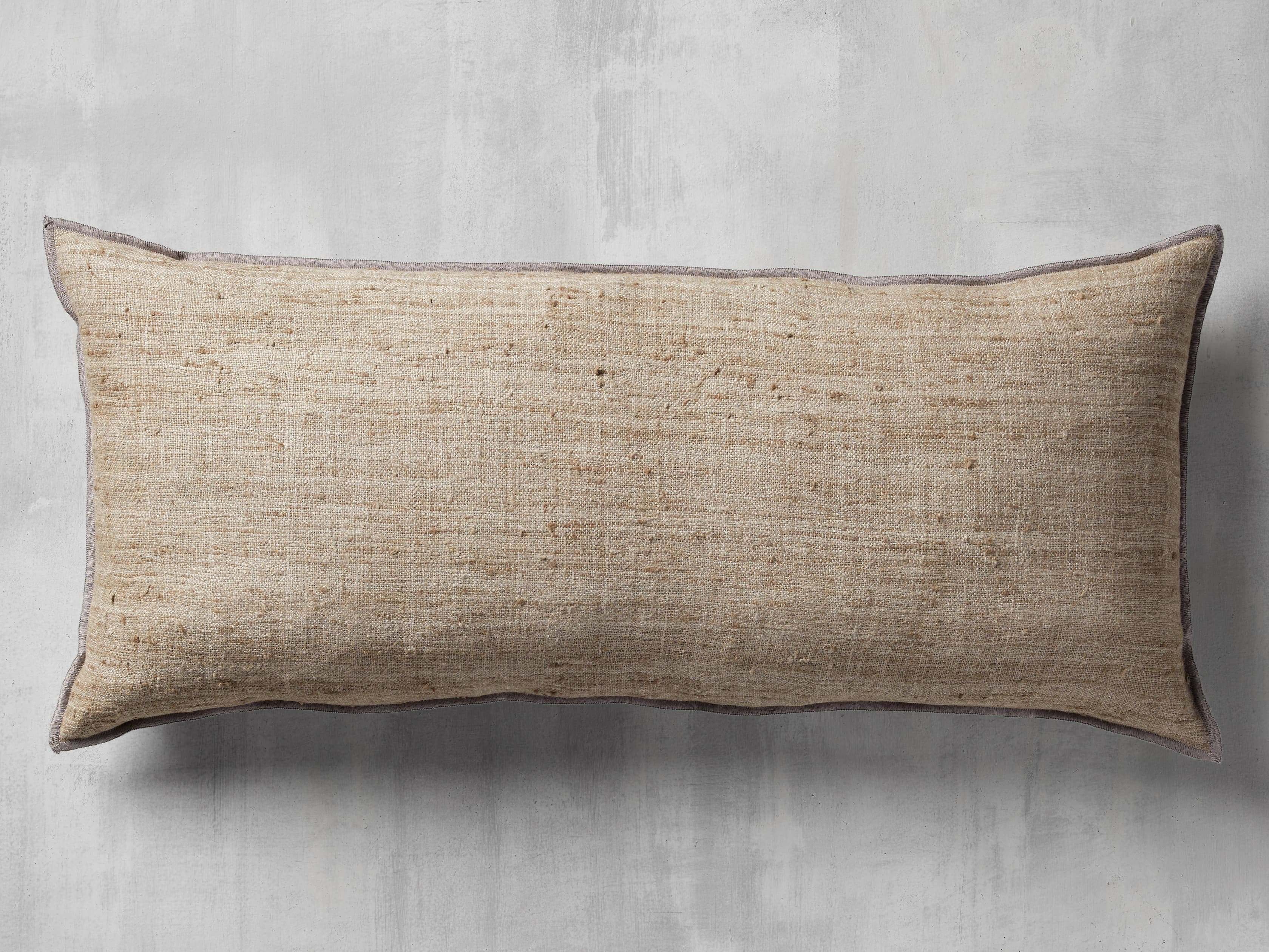 Raw Silk Lumbar Pillow Cover | Arhaus